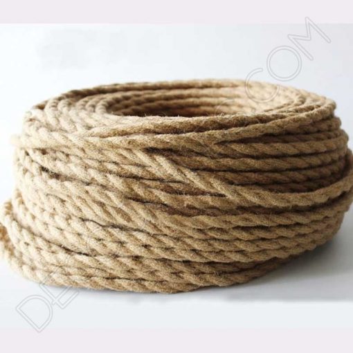 Cable eléctrico trenzado de cuerda de cáñamo