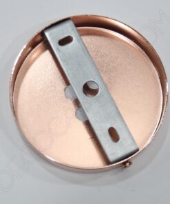Soporte florón de techo para lámpara cobre de 4 salidas