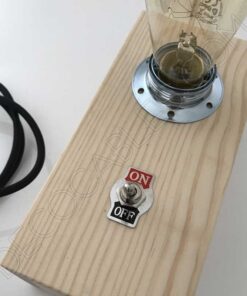 Lámpara caja de madera sobremesa y pared