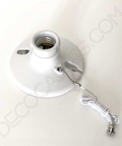 Portalámparas zócalo de baquelita Retro con interruptor