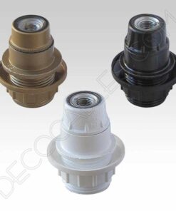 Portalámparas baquelita para pantalla con arandela E14