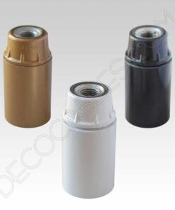 Portalámparas liso de baquelita E14