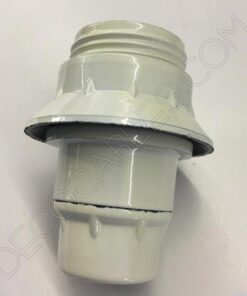 Portalámparas baquelita para pantalla con arandela E14 blanco