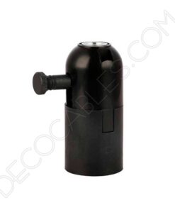 Portalámparas con regulador negro