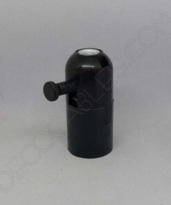 Portalámparas con regulador negro